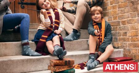 Bambini con i calzini Calzedonia di Harry Potter