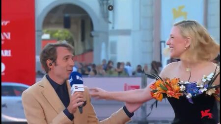 Cate Blanchett e Mattia Carzaniga a Venezia 2022