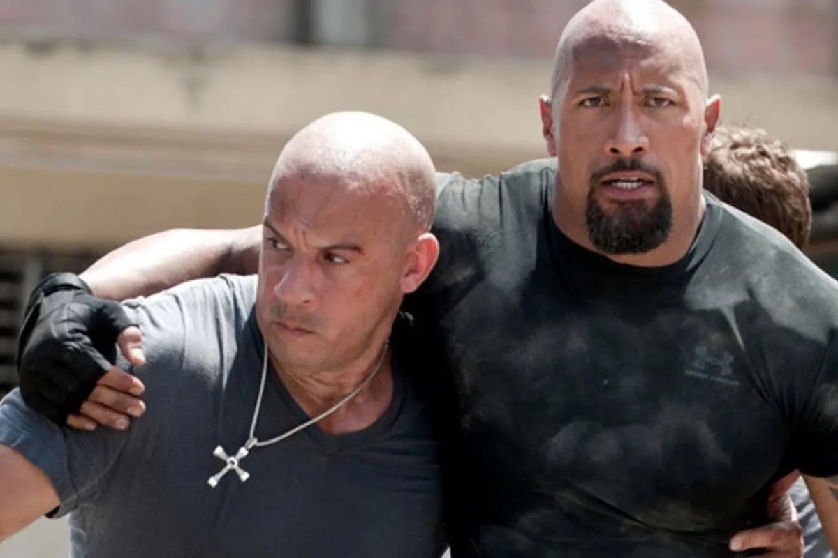 The Rock e Vin Diesel in Fast & Furious 5