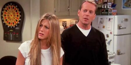 Bruce Willis e Jennifer Aniston in Friends