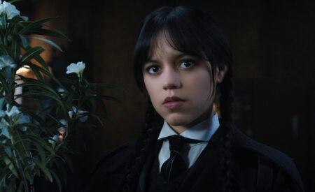 Frame che ritrae Jenna Ortega in Mercoledì