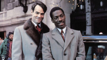 Dan Aykroyd ed Eddie Murphy in Una poltrona per due