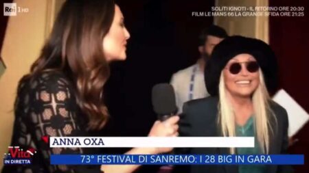 Anna Oxa ignora la moglie di Amadeus, Oxarte spiega il perché (Video)