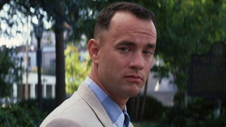 Tom Hanks nei panni di Forrest Gump