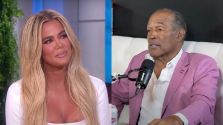 Una foto collage di Khloe Kardashian e OJ Simpson