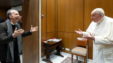 Roberto Benigni e Papa Francesco