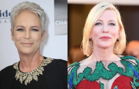 Oscar 2023: Jamie Lee Curtis e Cate Blanchett festeggiano le nomination sul set del loro nuovo film Fotografie che ritraggono Jamie Lee Curtis e Cate Blanchett