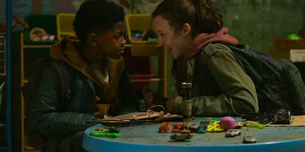 Ellie e Sam in The Last of Us 1x05
