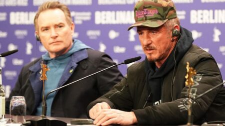 Sean Penn alla conferenza stampa di Superpower alla Berlinale