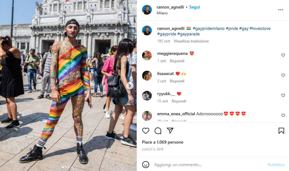 Ramon Agnelli al Pride di Milano del 2019