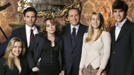 Silvio Berlusconi con i figli