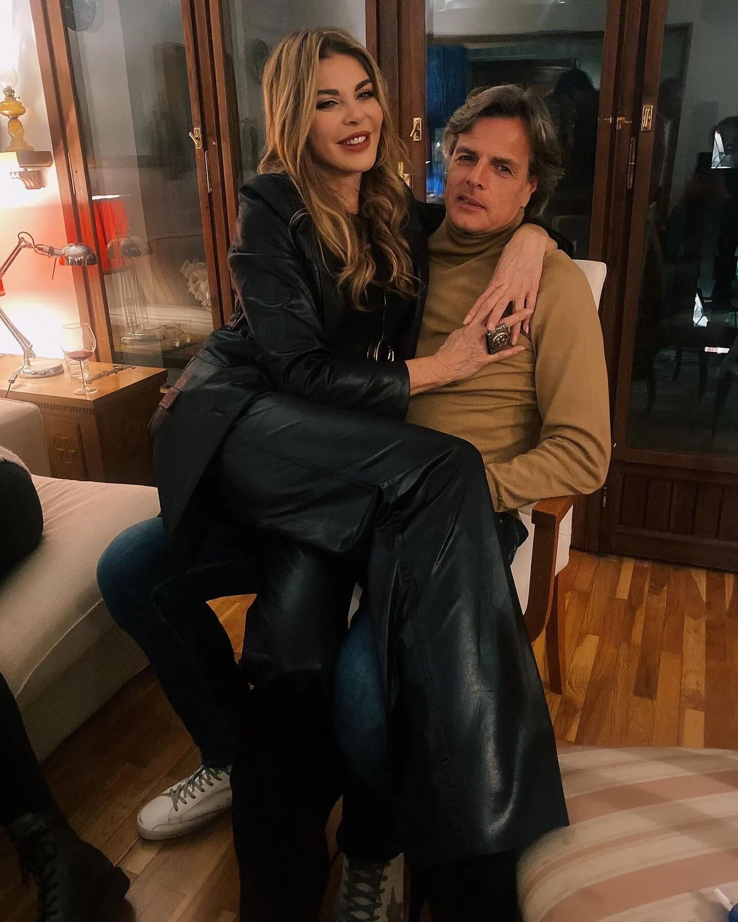 Alba Parietti con Fabio Adami