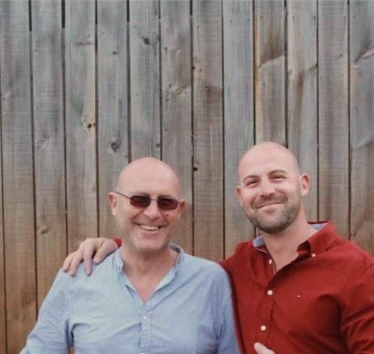 Alessandro Baudo con suo figlio Sean