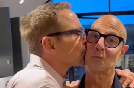 Fotografia che ritrae Robert Downey Jr. e Stanley Tucci