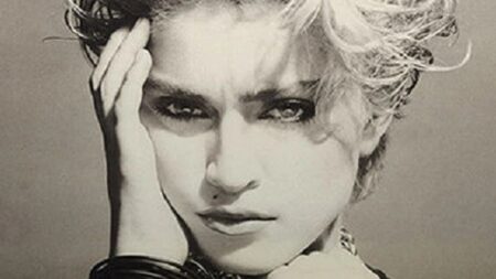 Madonna sulla cover del disco del 1983