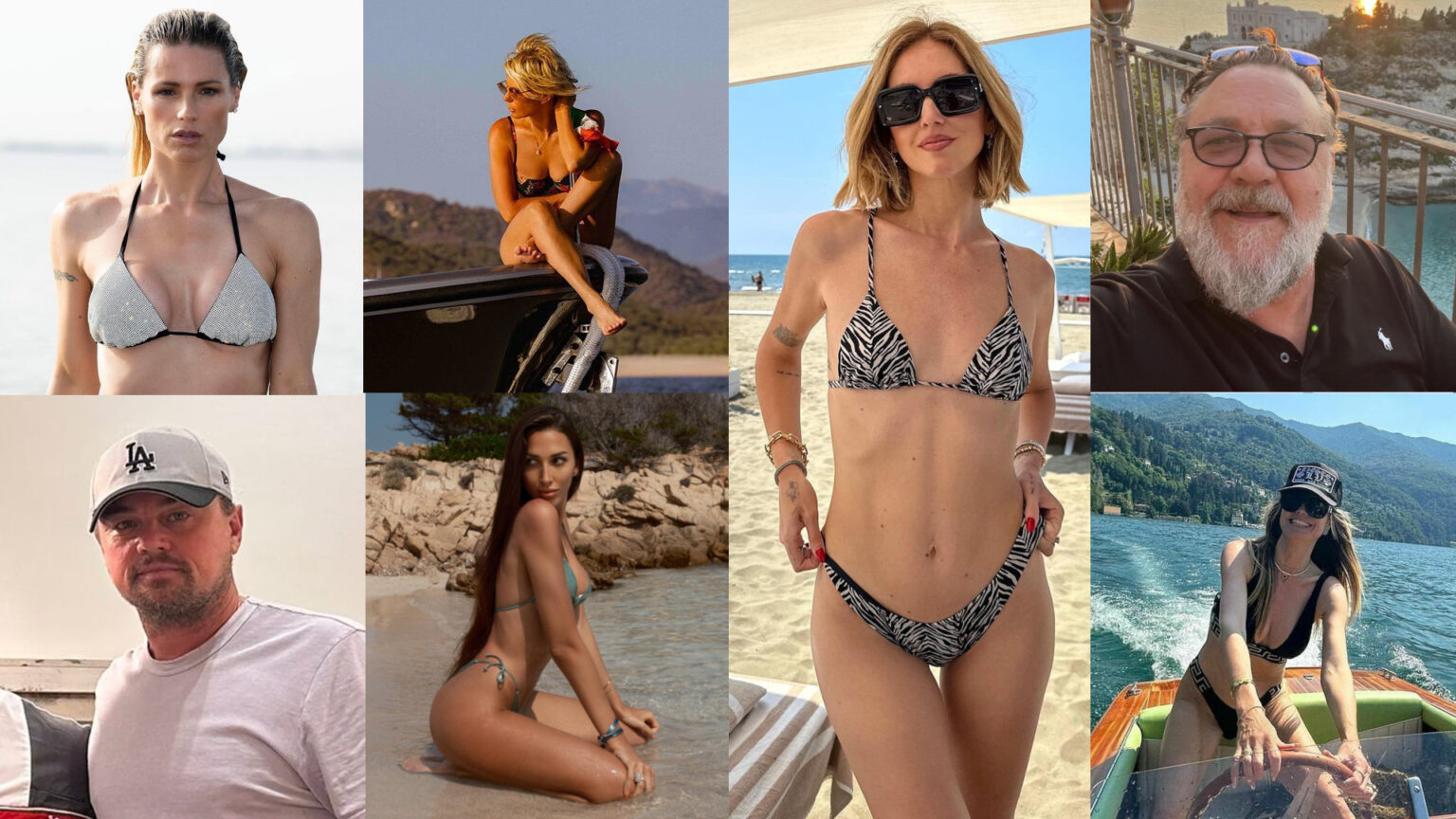 Vip in vacanza in italia, estate 2023