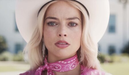 Margot Robbie nel film Barbie
