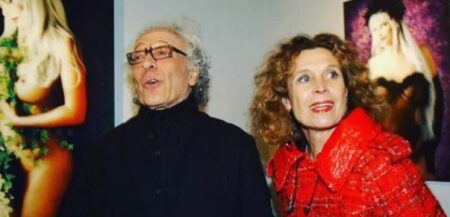 Fotografia che ritrae Giampiero Mughini in compagnia di sua moglie Michela Pandolfi