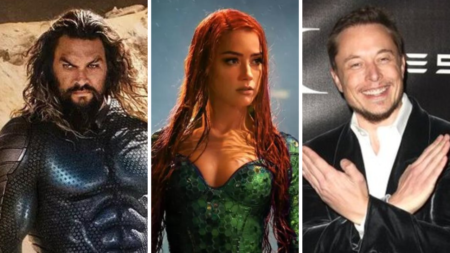 Jason Momoa, Amber Heard e Elon Musk
