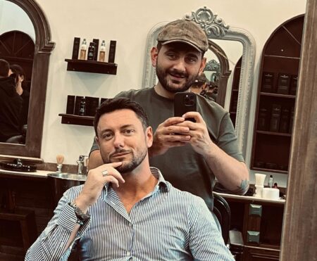 Andrea Giambruno, taglio capelli