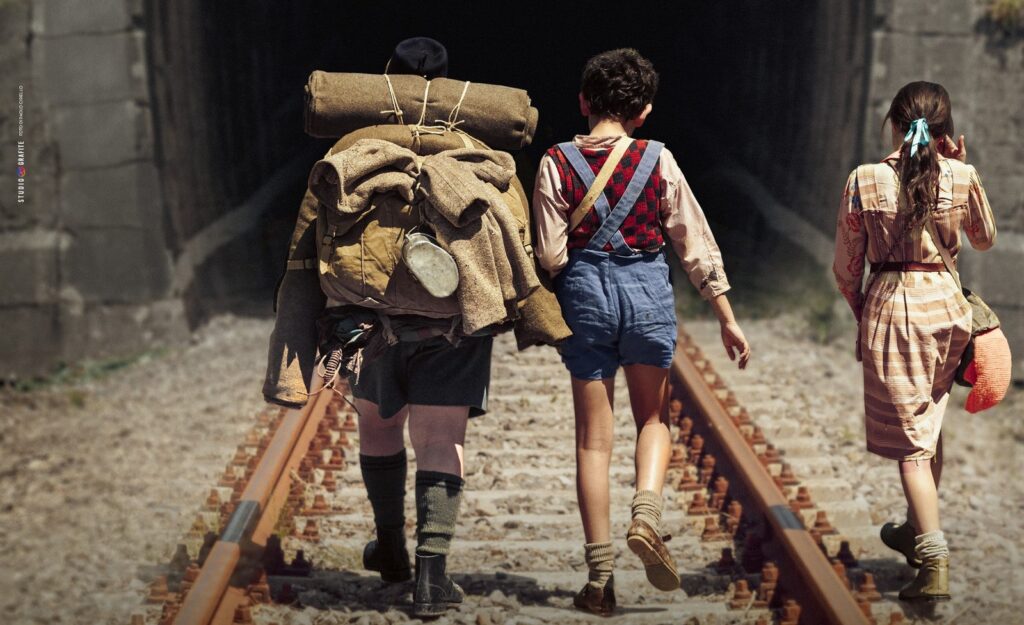 Tre dei quattro protagonisti di L'ultima volta che siamo stati bambini.