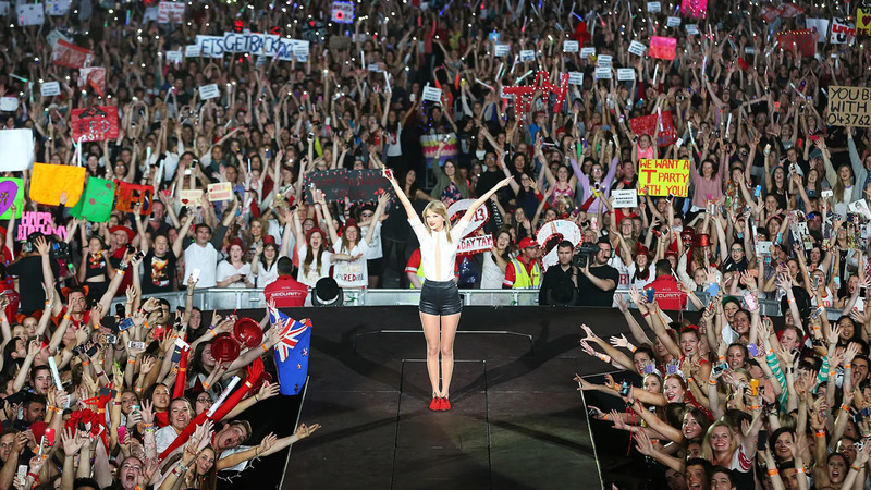 Foto di un concerto di Taylor Swift