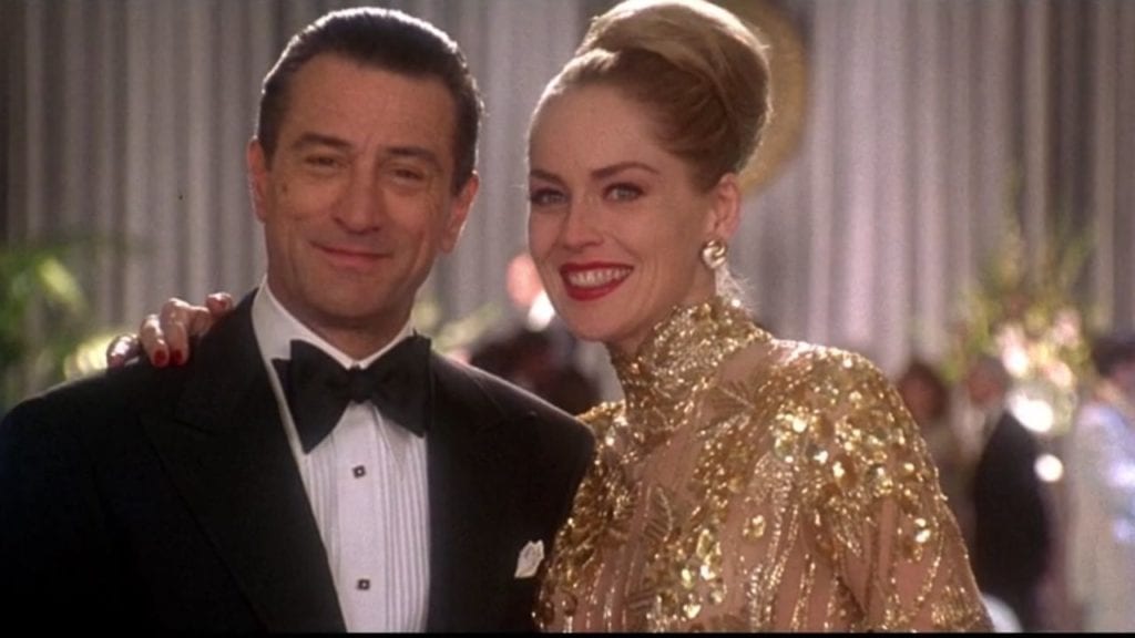 Robert De Niro e Sharon Stone in una scena di Casinò