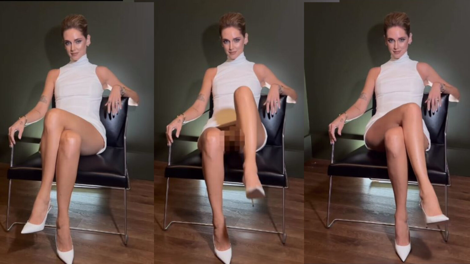 Chiara Ferragni come Sharon Stone in Basic Instinct