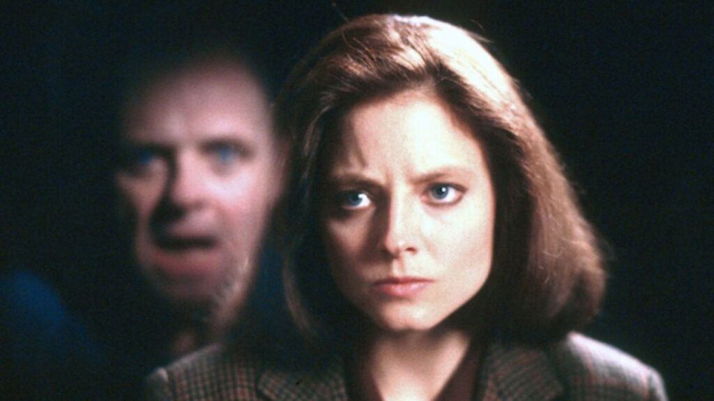 Jodie Foster e Anthony Hopkins ne Il silenzio degli innocenti (1991)