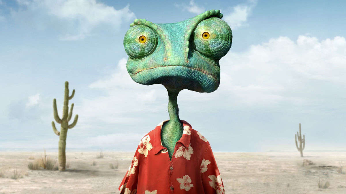 Rango, il camaleonte con la camicia hawaiana