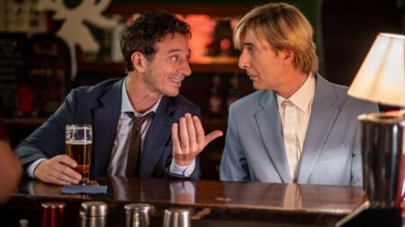 Ficarra e Picone in una scena di Santocielo