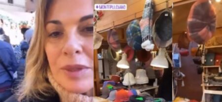 Vanessa Incontrada venditrice al mercatino di Montepulciano: “Aiuto mio papà” Fotografia che ritrae Vanessa Incontrada