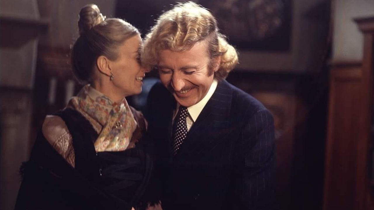 cloris leachman e gene wilder ridono sul set di frankenstein junior