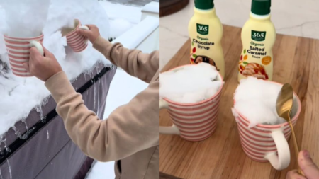 Un dettaglio del video di Reese Witherspoon sulla neve