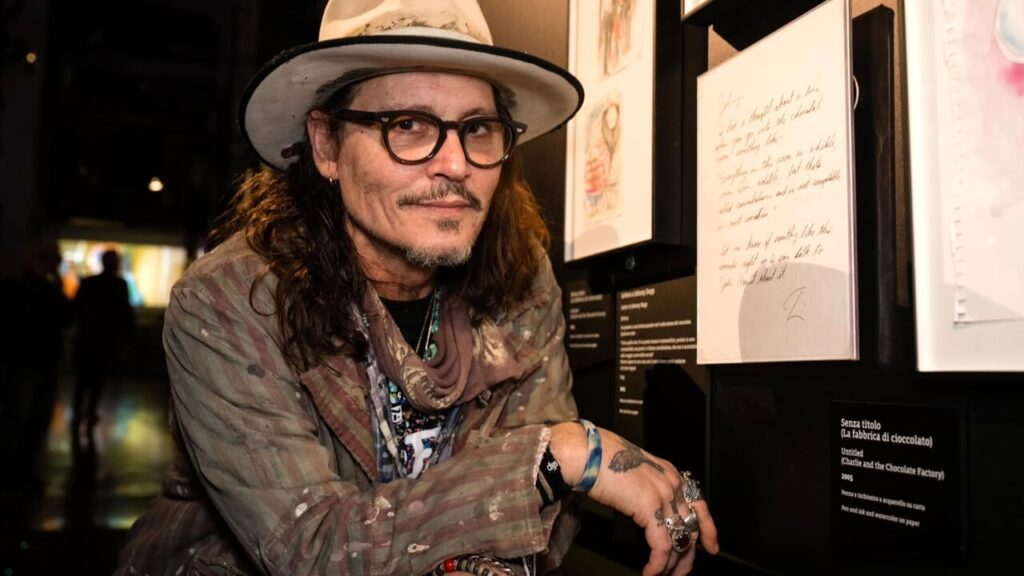 Johnny Depp alla mostra su Tim Burton