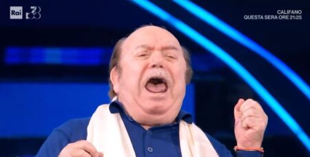 Lino Banfi spiega perché non rideva a Sanremo 2024 (con un urlo finale) Lino Banfi a Sanremo 2024