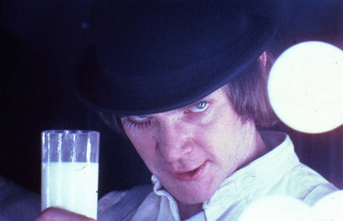 Malcolm McDowell è Alex DeLarge in Arancia meccanica 
