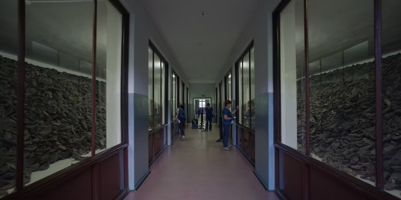 Un interno del Museo Statale di Auschwitz-Birkenau.