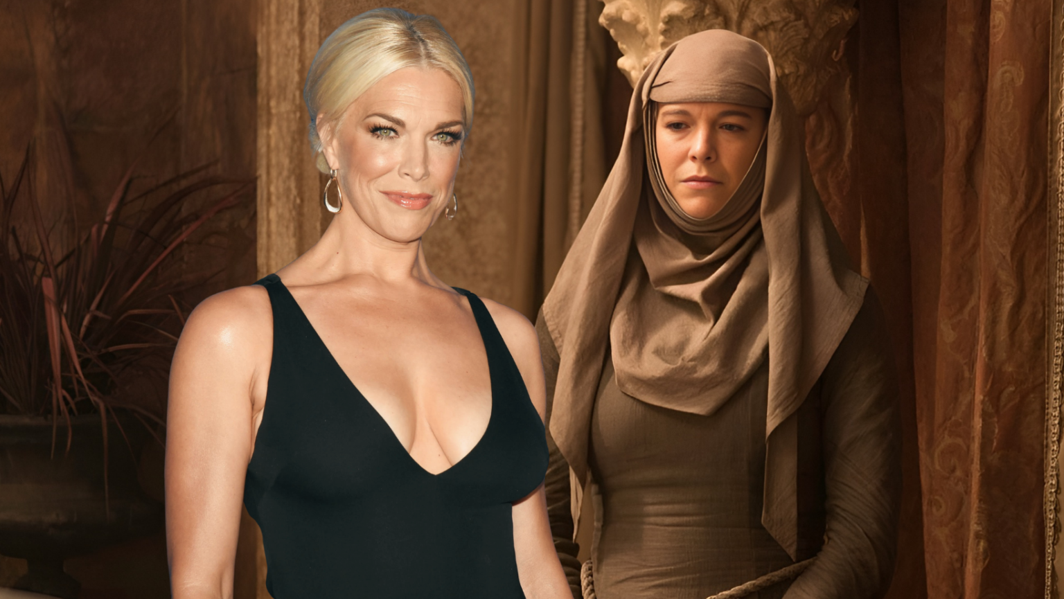Hannah Waddingham nel ruolo di Septa Unella ne Il trono di Spade