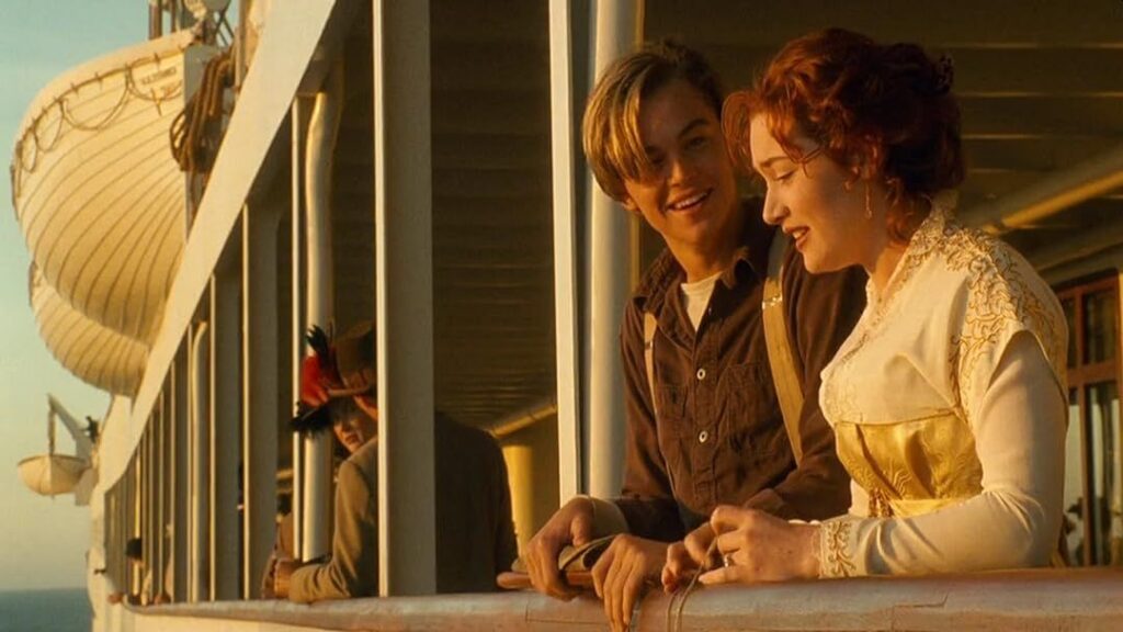 Kate Winslet e Leonardo DiCaprio in Titanic