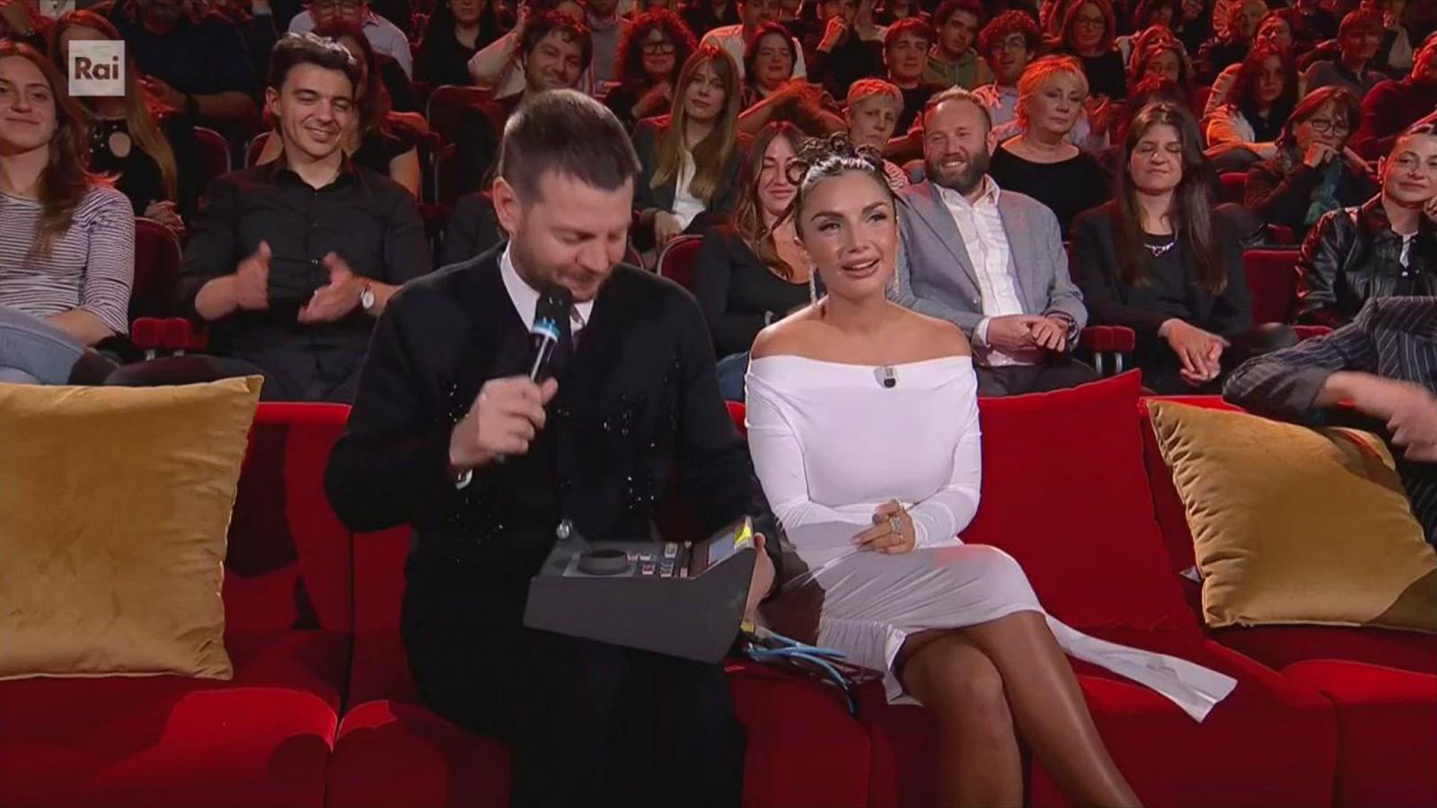 Elettra Lamborghini e Alessandro Cattelan in studio