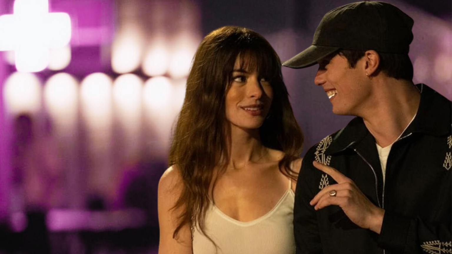 Anne Hathaway e Nicholas Galitzine in una scena del film The Idea of You. Fonte: Prime Video