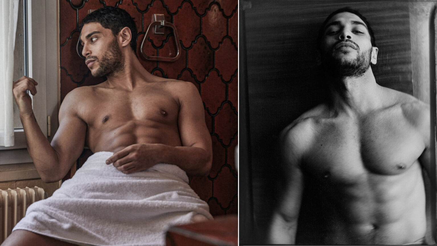 Nassim Lyes in due foto sexy