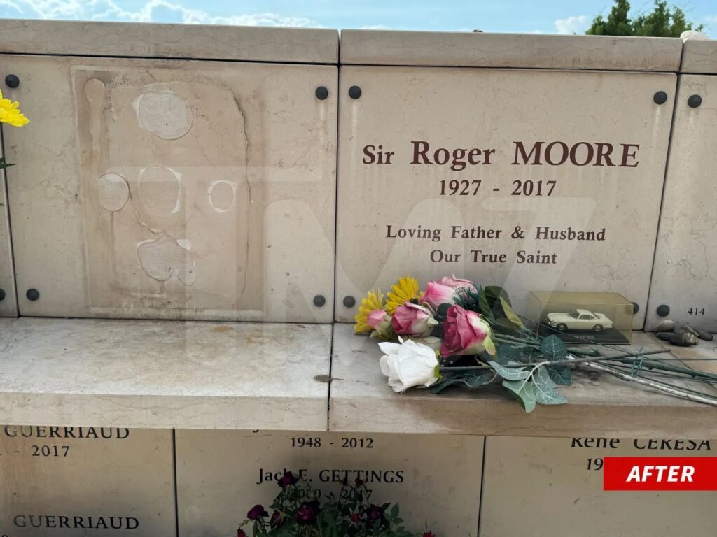 La tomba di Roger Moore dopo il cambiamento [TMZ]