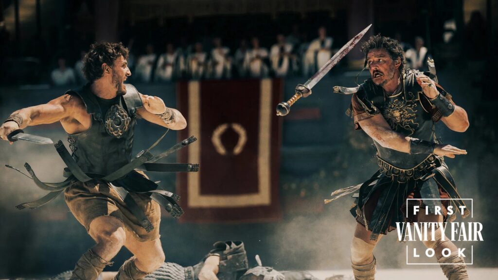 Paul Mescal e Pedro Pascal ne Il gladiatore 2 [Vanity Fair]