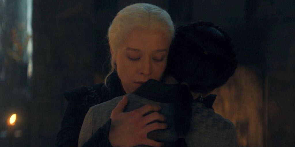 Il bacio tra Mysaria e Rhaenyra in House Of The Dragon [HBO]