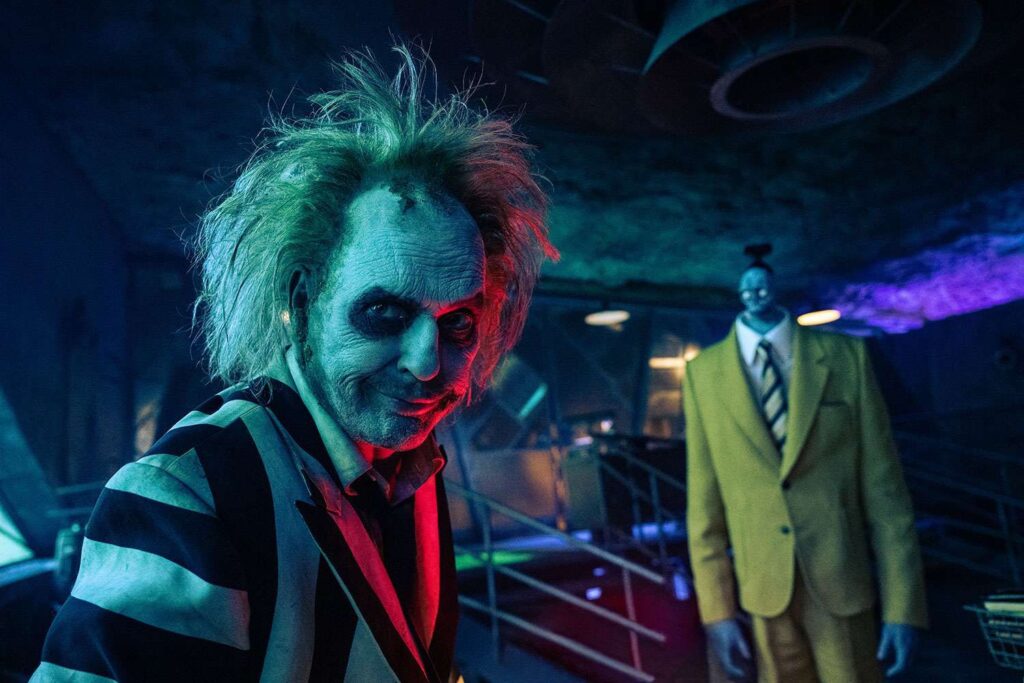 Michael Keaton in Beetlejuice Beetlejuice