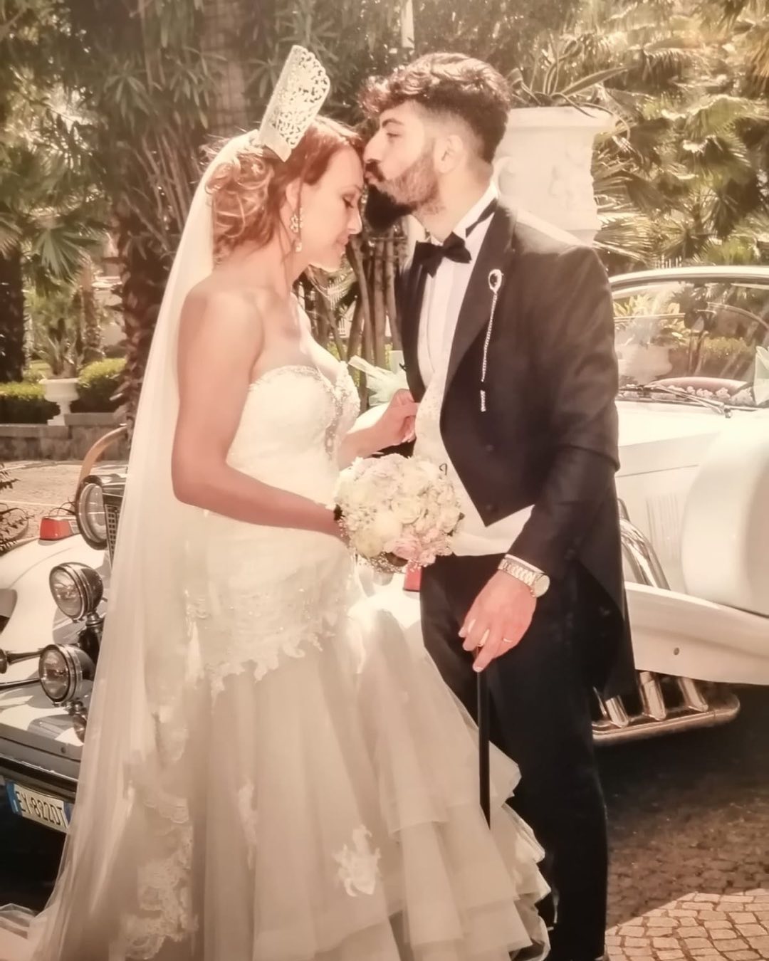 Carmine Diamante e Paola Conte nel giorno del matrimonio