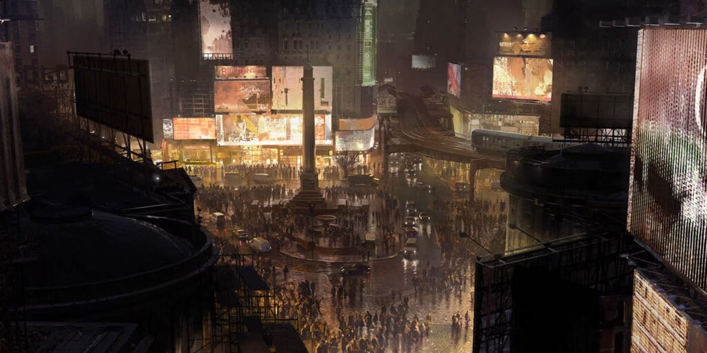 Concept art di Gotham City