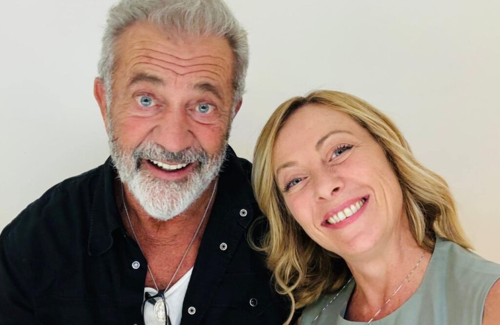 Giorgia Meloni e Mel Gibson